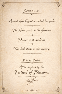 The Ball of the Fox and the Hunter Invitation Back